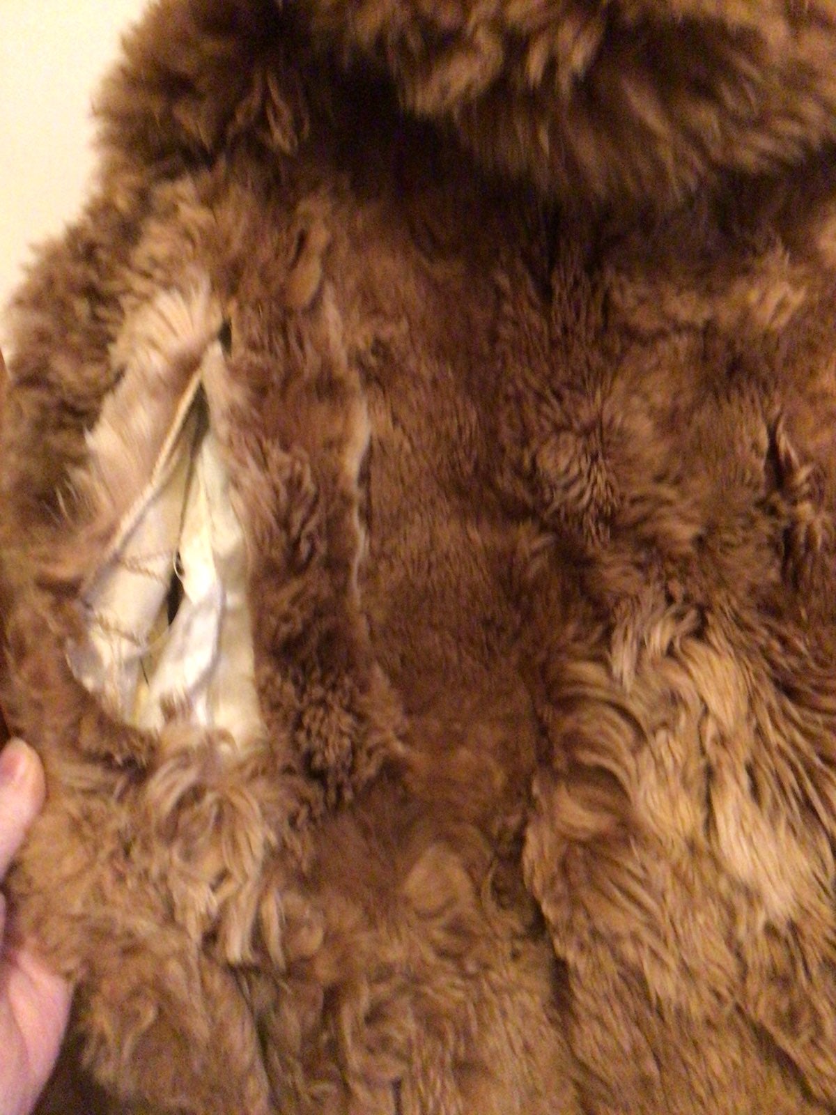 Vintage Handmade Llama Fur Coat