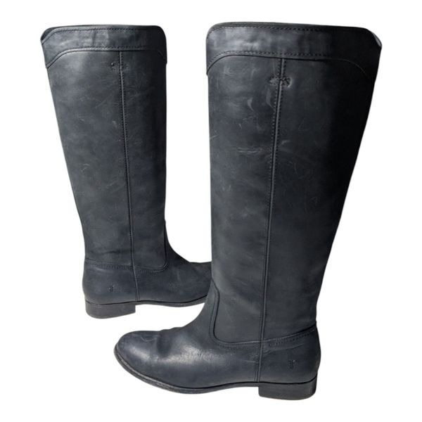 Frye Women’s Melissa 4015 Tall Black Pull On Riding Boots Size 10B Mexico Made