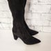 Marc fisher knee high boots Sz 8.5m black 3.5 heels A31