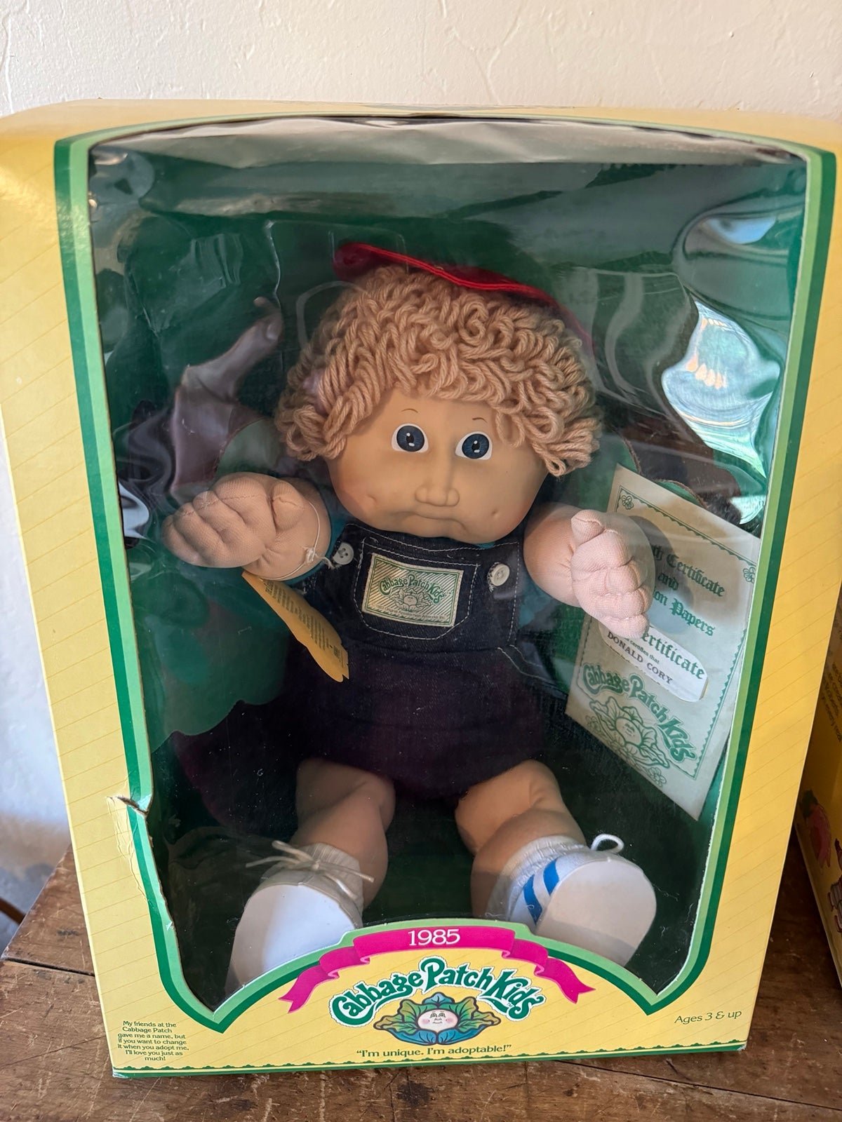 NIB 1985 Cabbage Patch Kids Doll w Birth Certificate