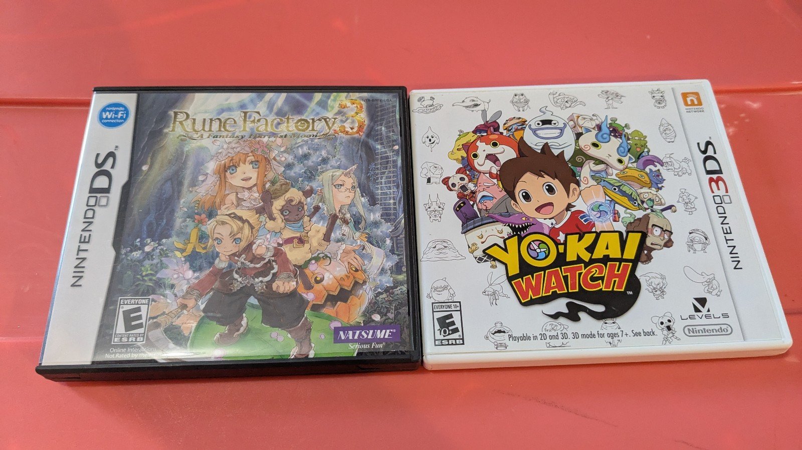 Rune Factory 3 for the Nintendo DS and Yokai Watch for the Nintendo 3DS