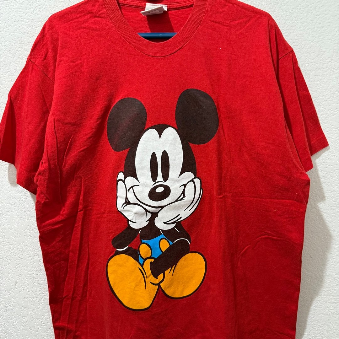 Mickey Mouse Double Sided Graphic T-shirt Size Medium Vintage 90s Disney Tee Re