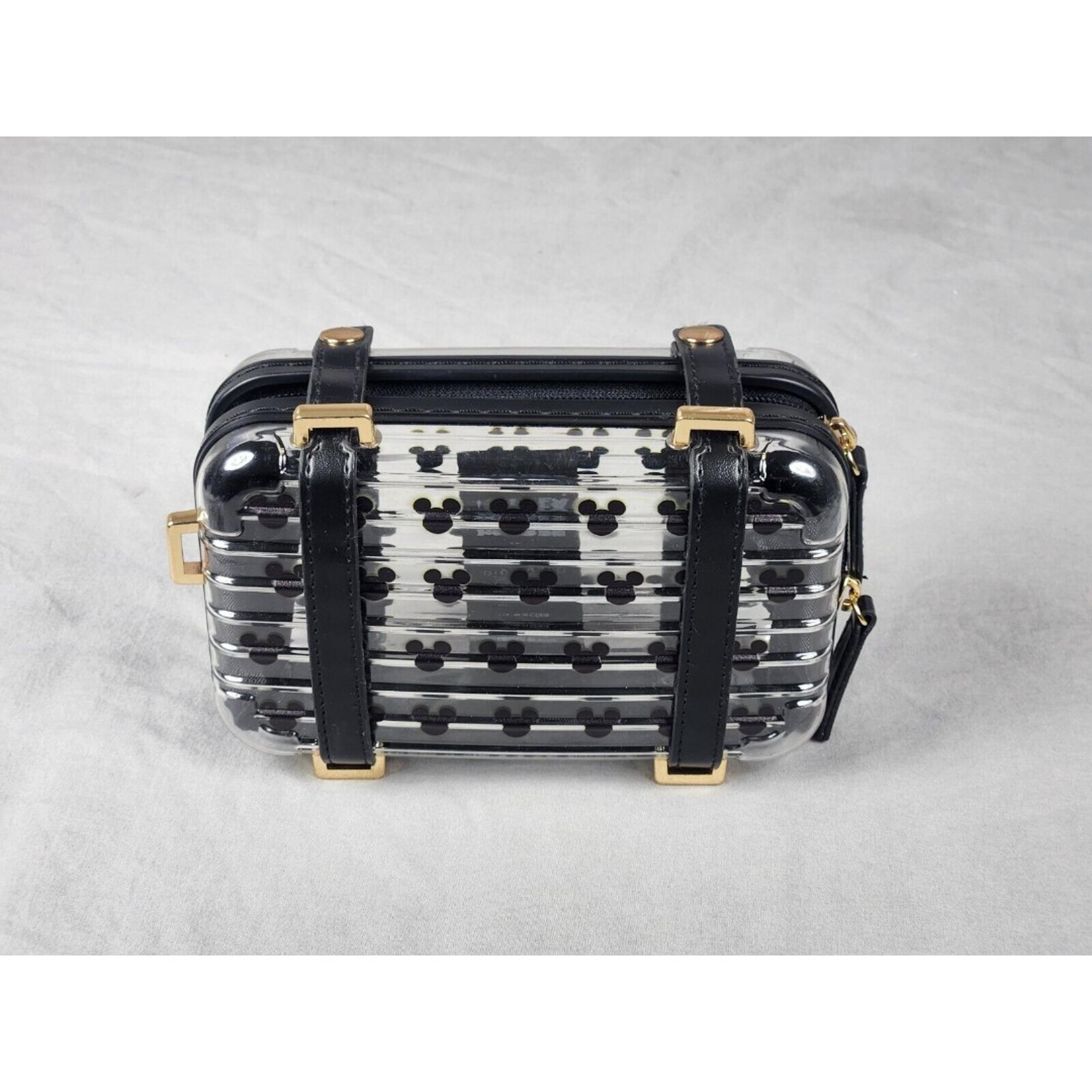 Disney Mickey Mouse Clear Plastic Clutch Shoulder Bag CLEAR Black *FREE US SHIP*