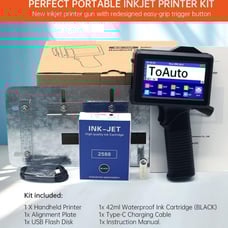 TOAUTO Portable Intelligent Upgraded Handheld Inkjet Printer HP-003 with 3.7 ...