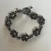 VINTAGE ADORABLE STERLING SILVER DETAILED FROG CHAIN BRACELET