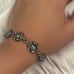 VINTAGE ADORABLE STERLING SILVER DETAILED FROG CHAIN BRACELET