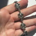 VINTAGE ADORABLE STERLING SILVER DETAILED FROG CHAIN BRACELET