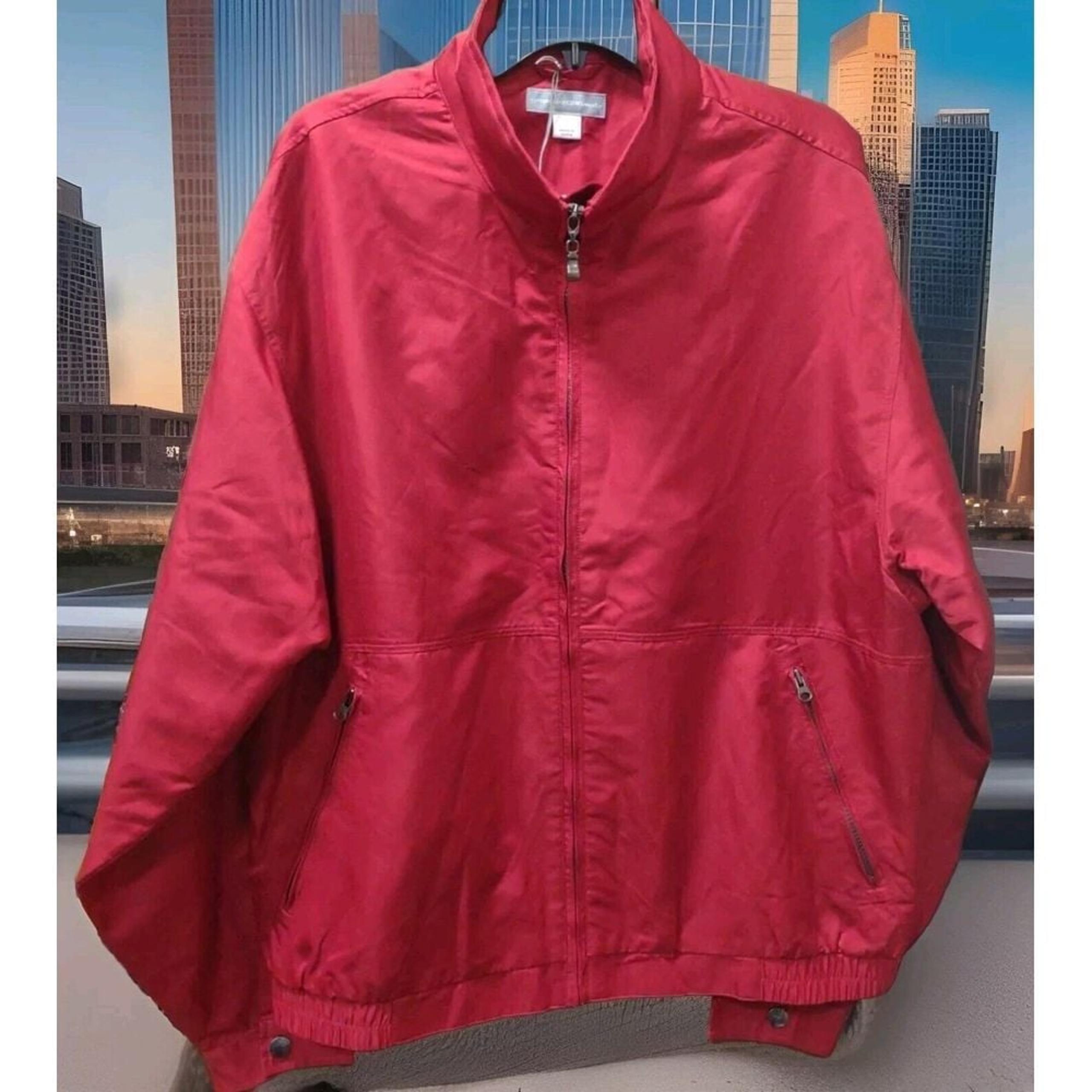 Cutter Buck CB WeatherTec MC009817 Red Mens Windbreaker Size XL