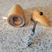 VTG MCM Handcrafted Wood Bird Corkscrew Bottle Opener Stainless Made in Japan