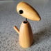 VTG MCM Handcrafted Wood Bird Corkscrew Bottle Opener Stainless Made in Japan