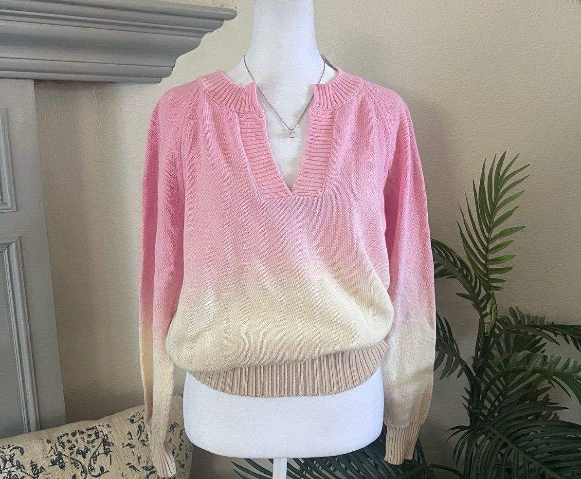 NWT Lou & Grey Colorblock V-Neck Sweater Jumper Size XS