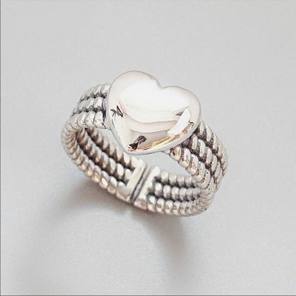 NEW Minimalist 925 Sterling Silver Heart Ring