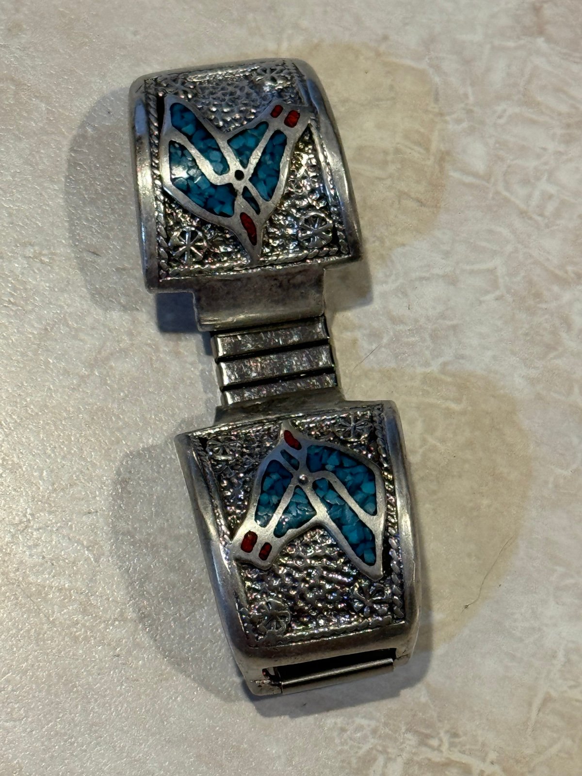 Navajo Thomas Tso Sterling silver watch tips