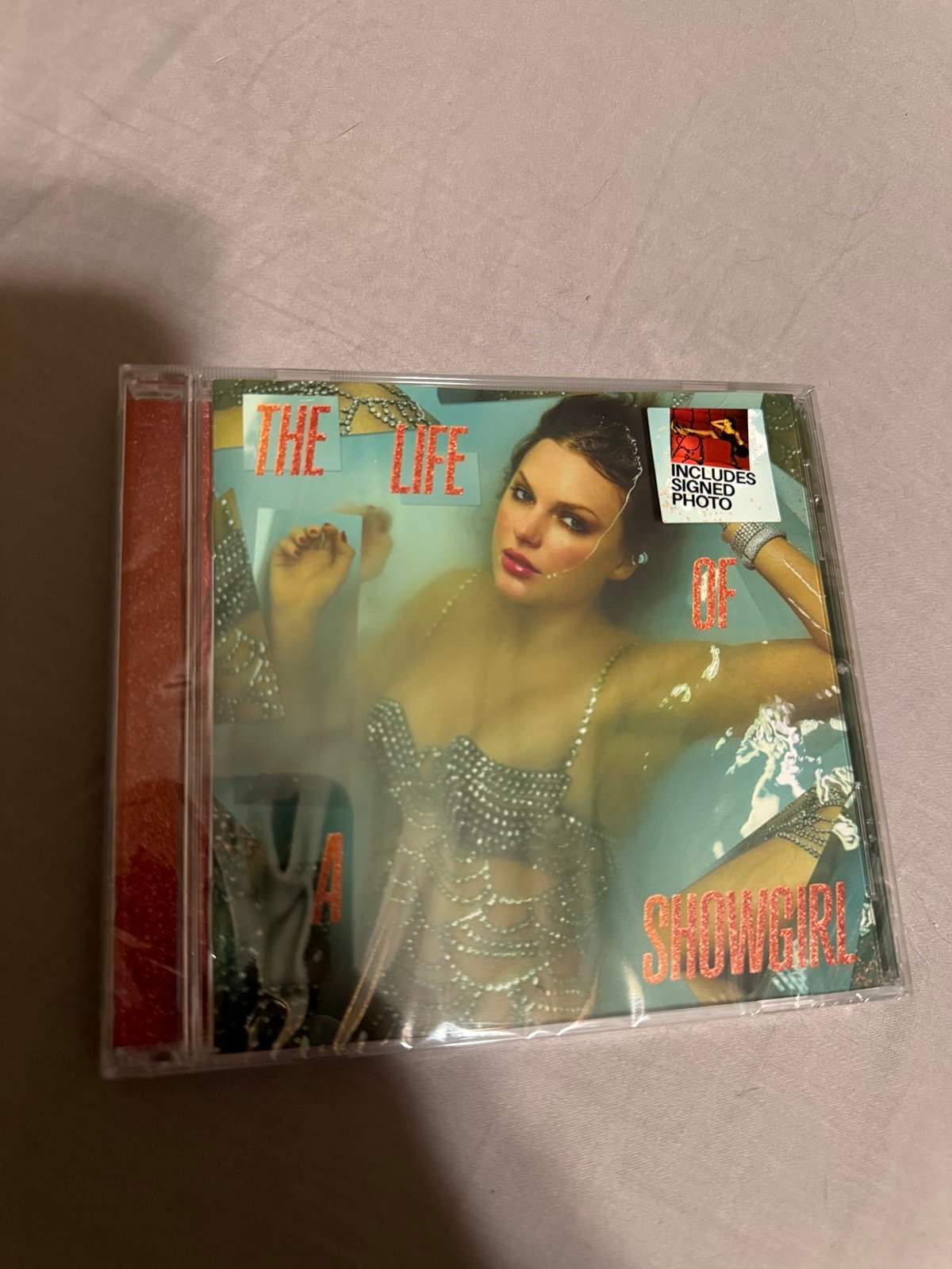 Taylor Swift The Life of a Showgirl Signed CD autograph # 4 art card