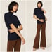 Hatch x RTR Rowan Ribbed Mock Neck Maternity Top Navy Sz. 2 / M / 6-8