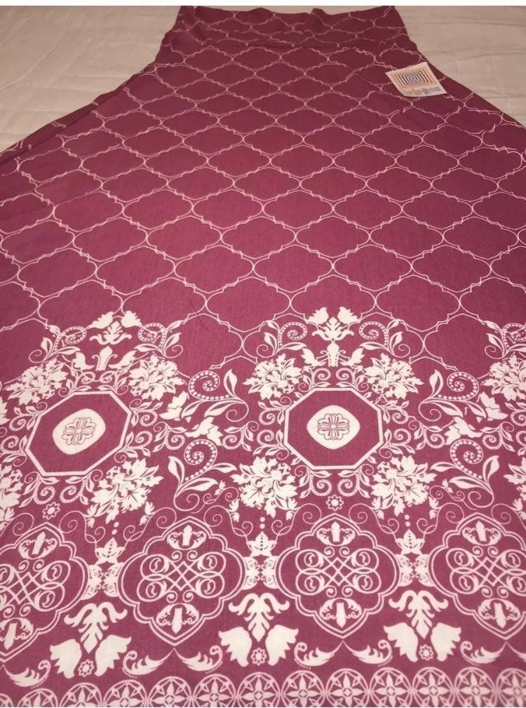 Pink/White Dip Maxi skirt Lularoe Ornate Large 14/16 12/14 L Unicorn Dip Lularoe