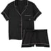 Victoria’s Secret LG Black Satin Short pajama set