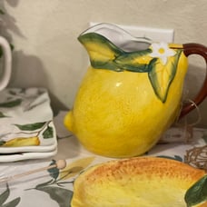 Maxcera Lemon Figural Pitcher Jug New!