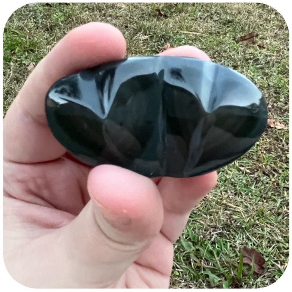 Rainbow obsidian crystal