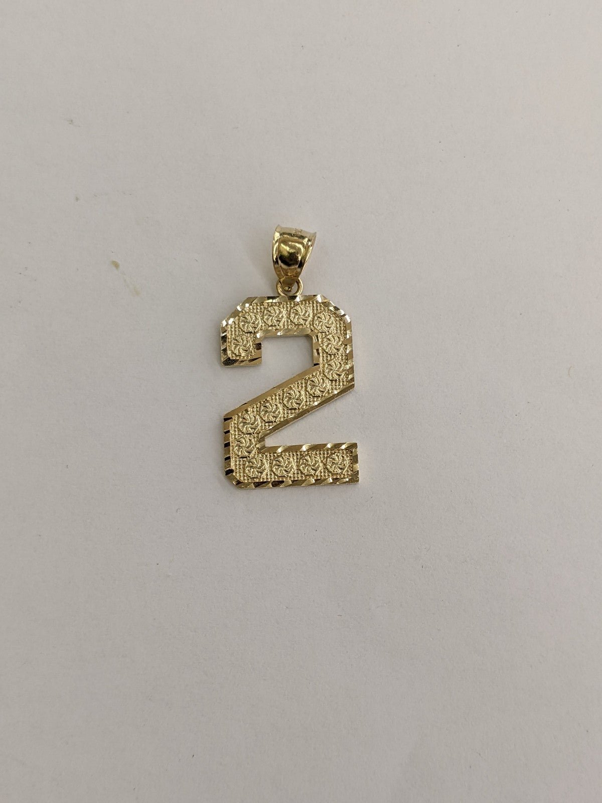 10kt real gold number 2 pendant