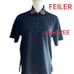 ♦︎Unused Faller Polo Shirt, Black with a subdued brown floral pattern.