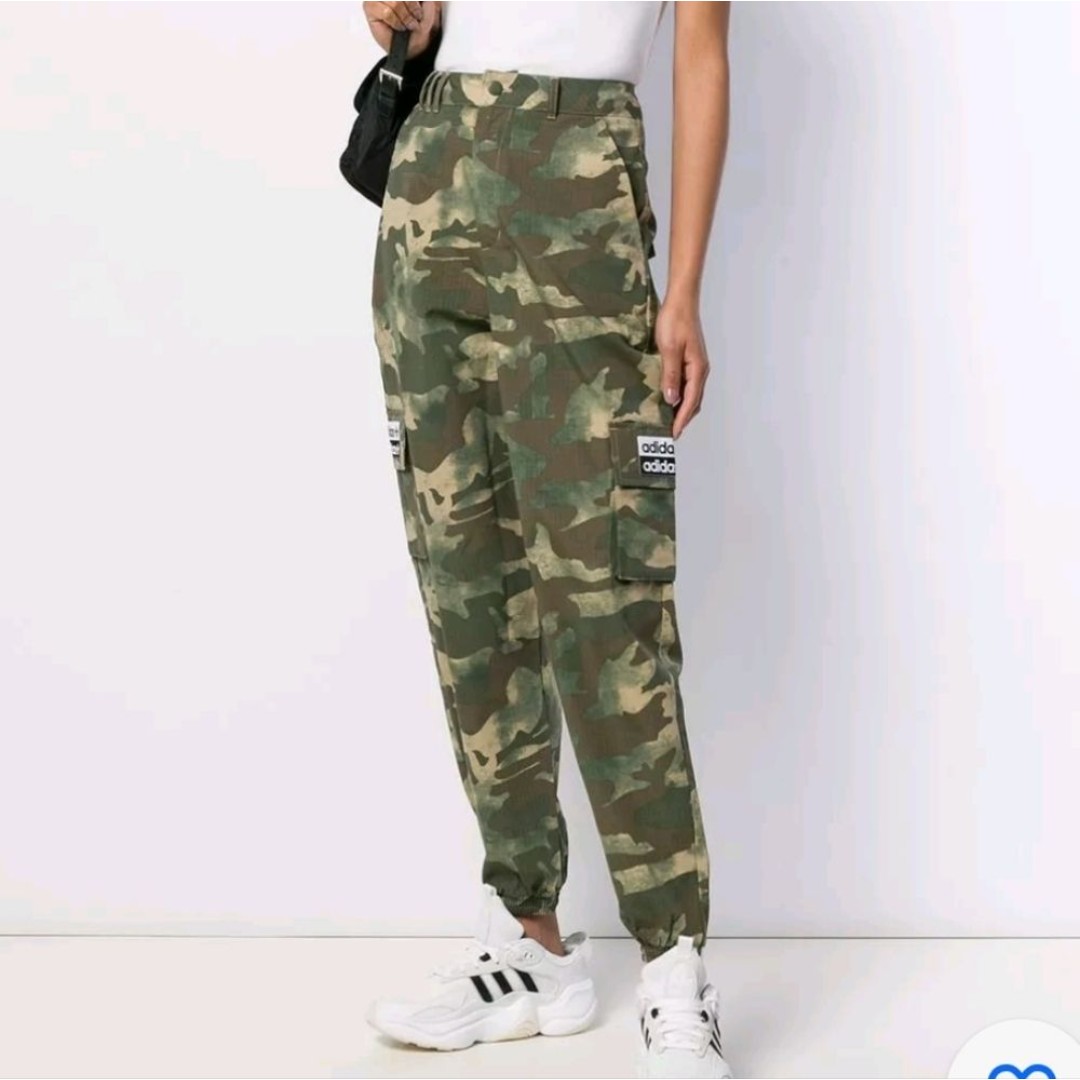 Adidas Originals Track Pants High Waist Fashion Leisure Pants Camouflage Size S
