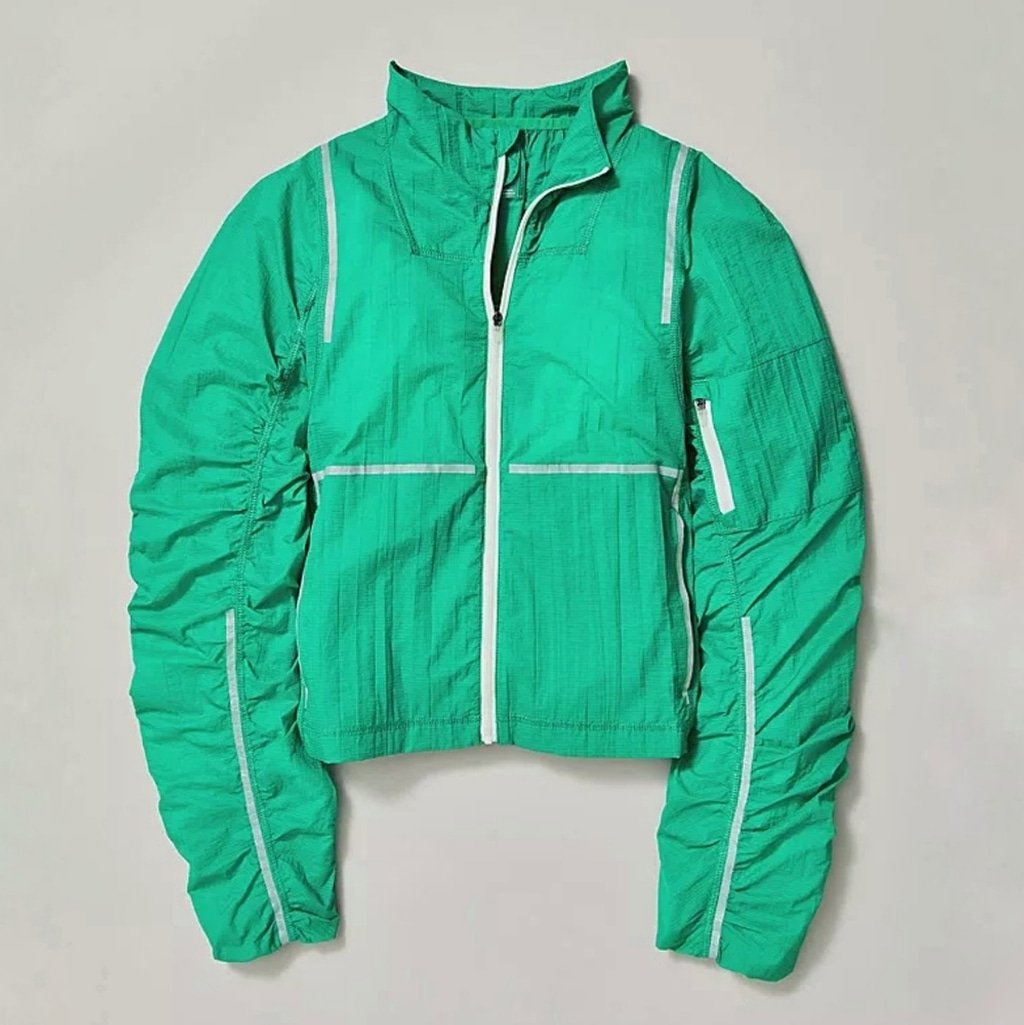 Free People Great Escape Run Windbreaker jacket green size medium NEW NWOT