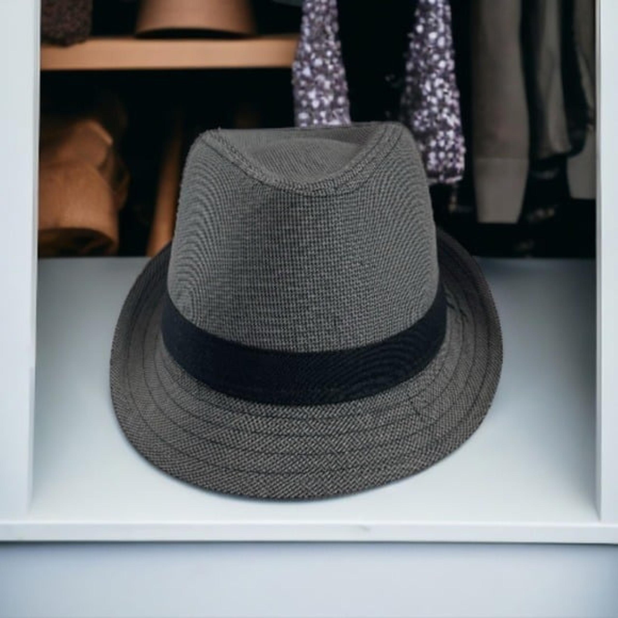 Men's Hat Impermeable by Weatherproof Gray Fedora  Hat Short Brim Hat