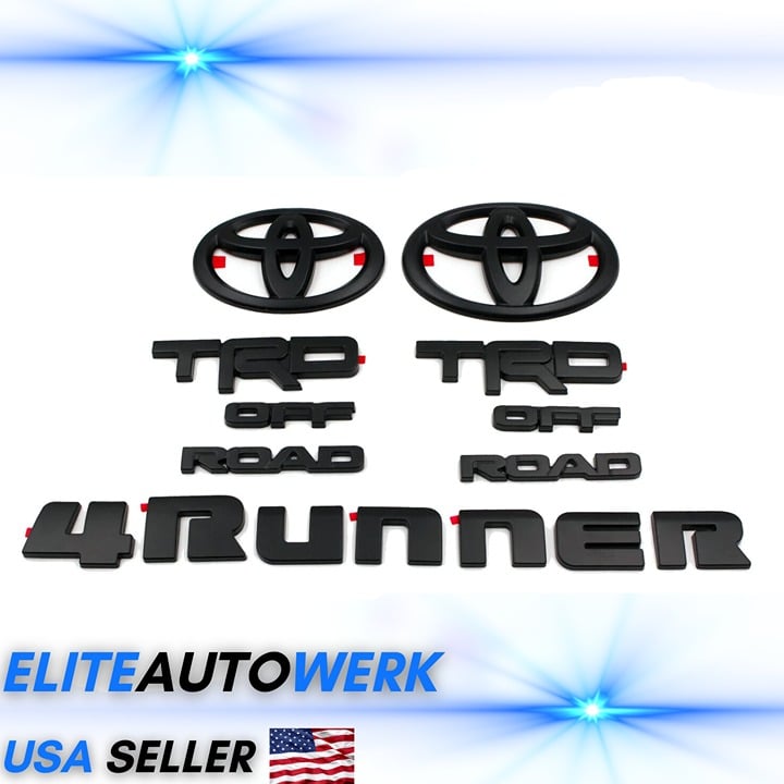 2010-2022 TOYOTA 4RUNNER TRD OFF ROAD BLACKOUT EMBLEM OVERLAY KIT GENUINE