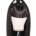 22 Full neat bangs none lace front human hair wig long