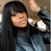 22 Full neat bangs none lace front human hair wig long
