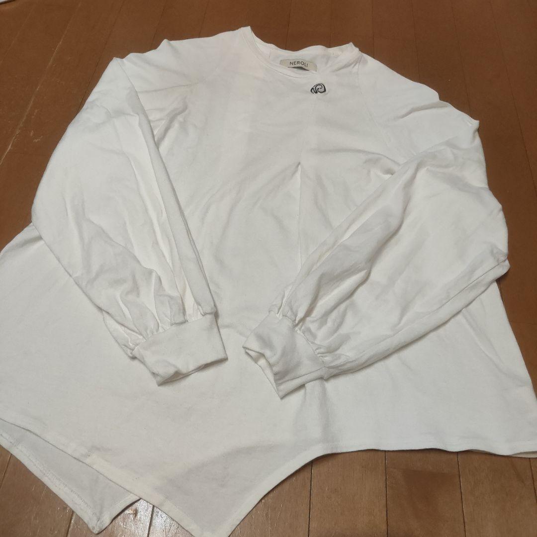 NEROLI white long-sleeve T-shirt, neroli, Fujii Karen, XXL
