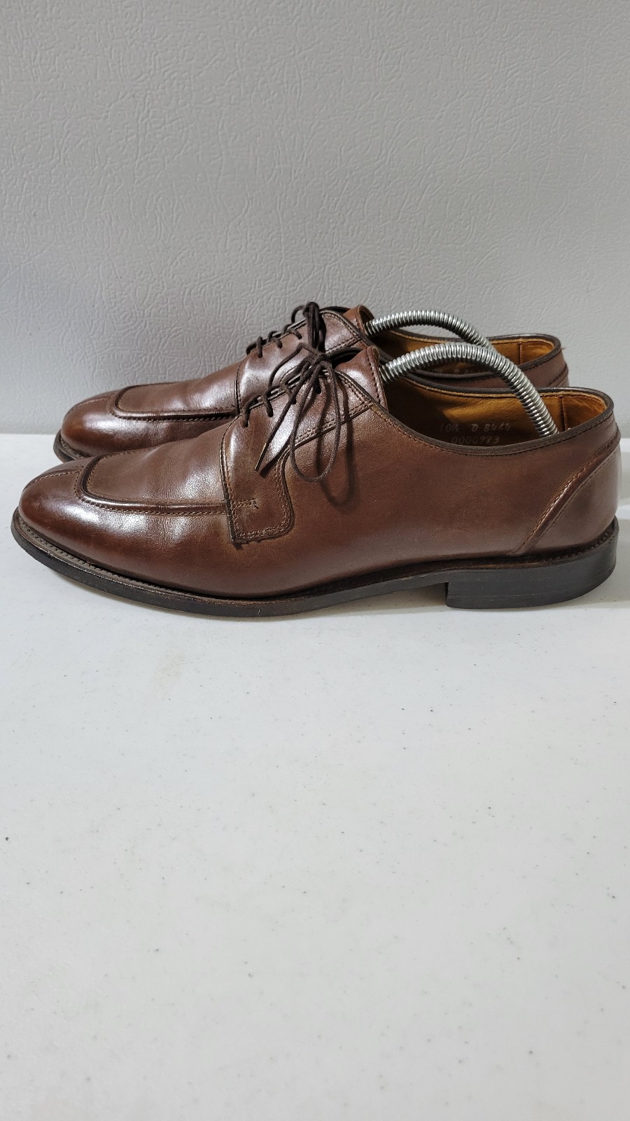Allen Edmonds Hancock Split Toe Dress Shoes Brown Leather Oxfords Size 10.5 D