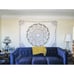 Sketched Floral Medallion Tapestry, Bohemian Mandala Wall Hanging Tapestries