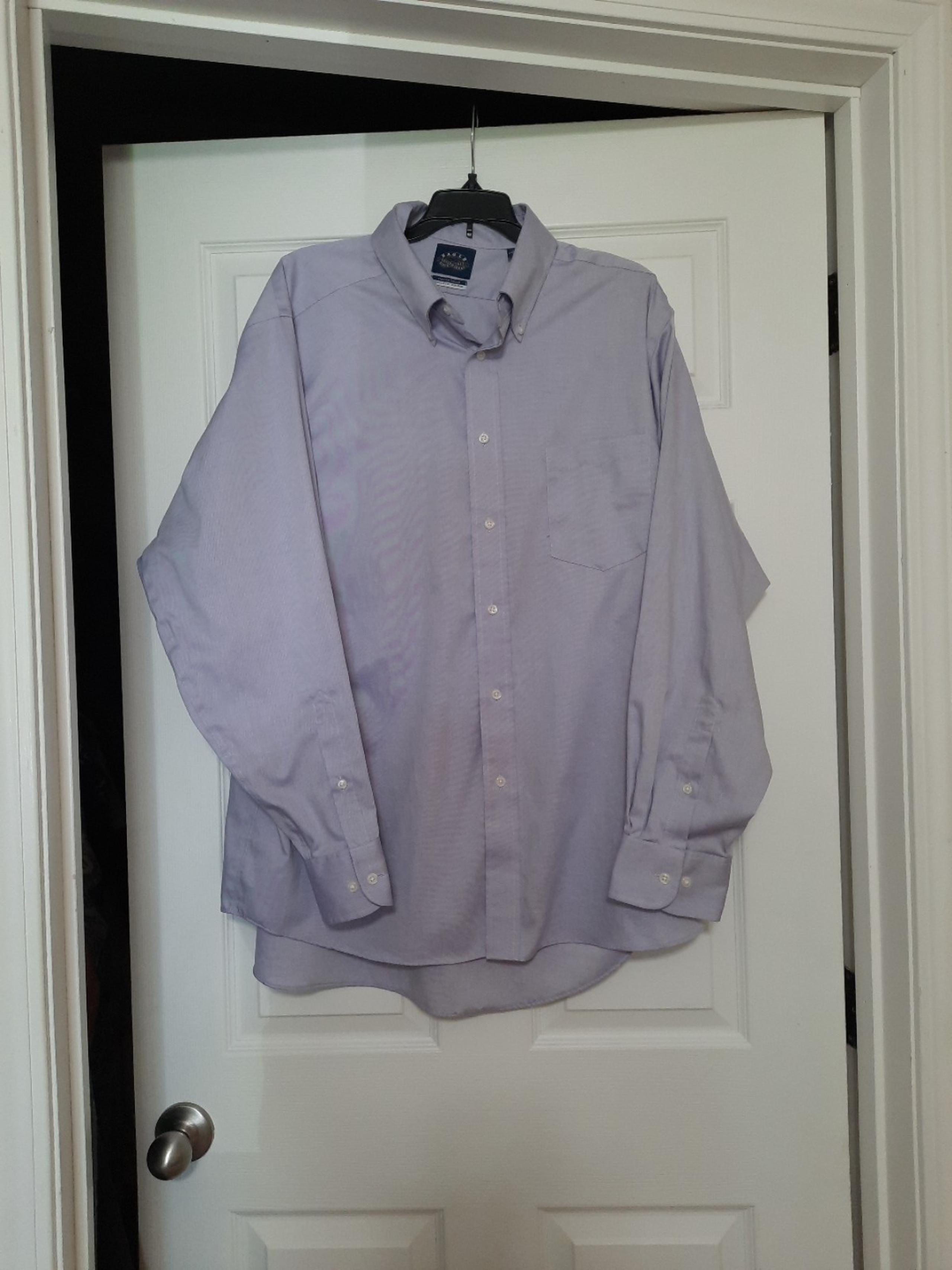 Men's XL Light Purple Button Down Longsleeve Wrinkle Free Office Dress Shirt