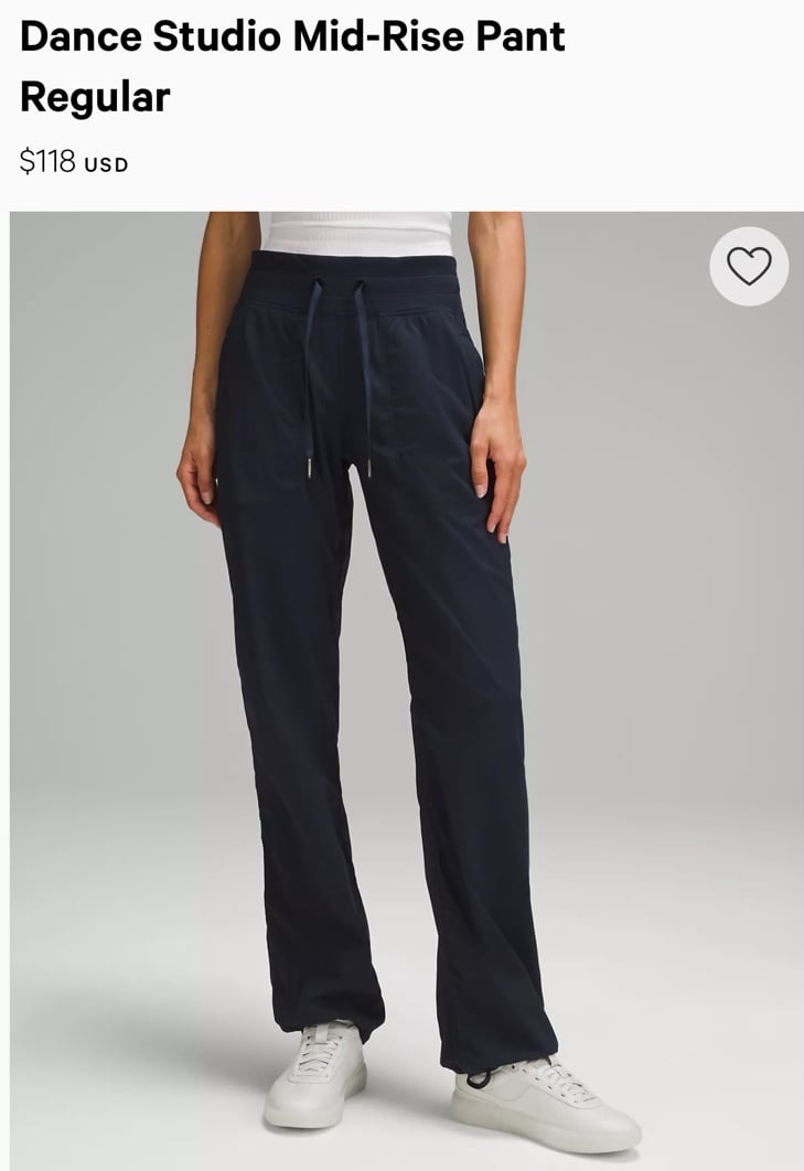 Lululemon Dance Studio Mid Rise Pants NWT