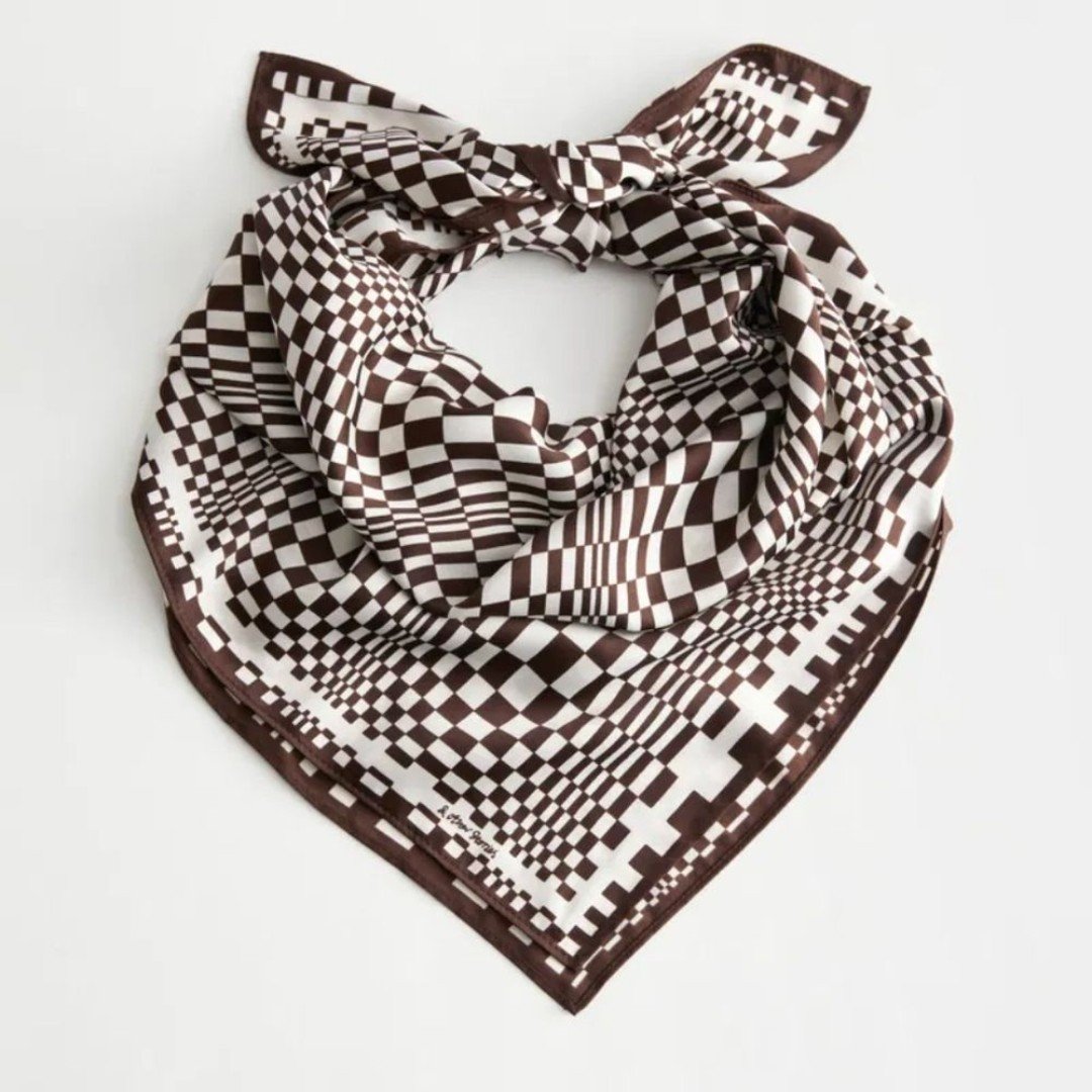 NWOT & Other Stories Graphic Check Scarf