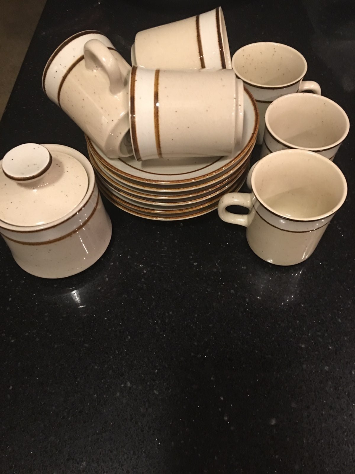 Rainbow Stone Coffee mugs saucers and su