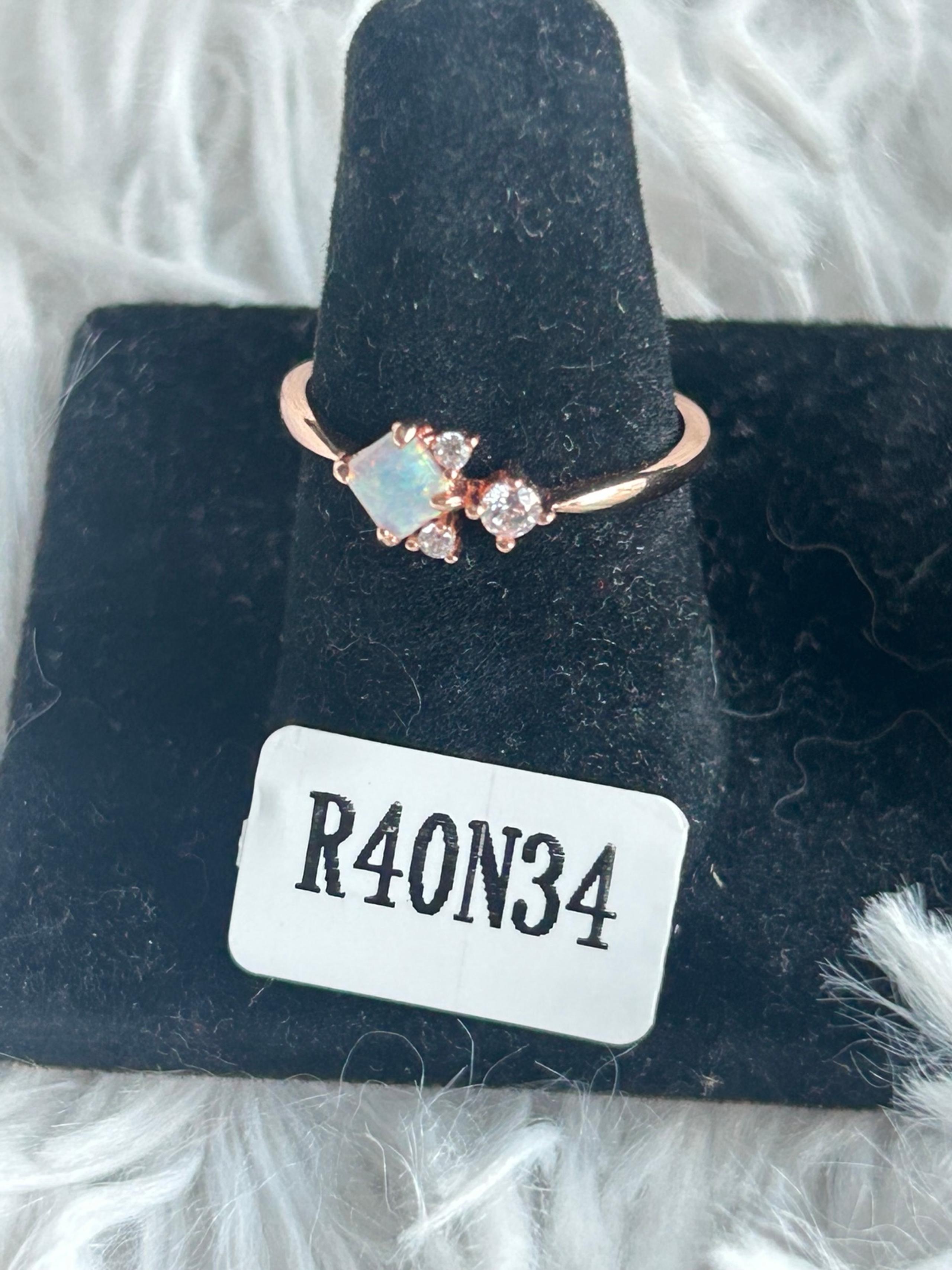 Charmed Aroma Sterling Silver rose gold plated Size 6 ring