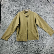 Alexandra Bartlett Womens Medium 100 Wool Green Cape Jacket Pockets Long Sleeve
