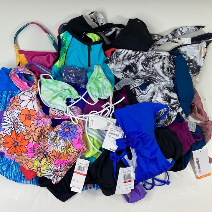 Reseller Bundle Womens Swimsuit Variety Mixed Sizes Styles 19 Piece Bundle Box F