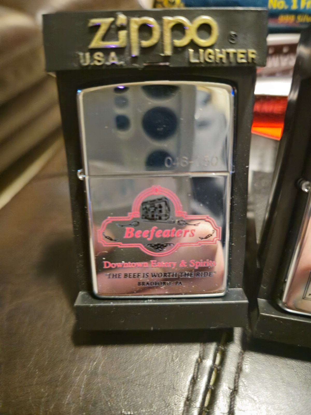 Rare Local Bradford Beefeaeters Zippo Number 46/50
