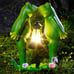 Kiss Frogs Statue for Garden Decor Solar Lantern LED Outdoor Decoration Figurine