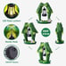 Kiss Frogs Statue for Garden Decor Solar Lantern LED Outdoor Decoration Figurine