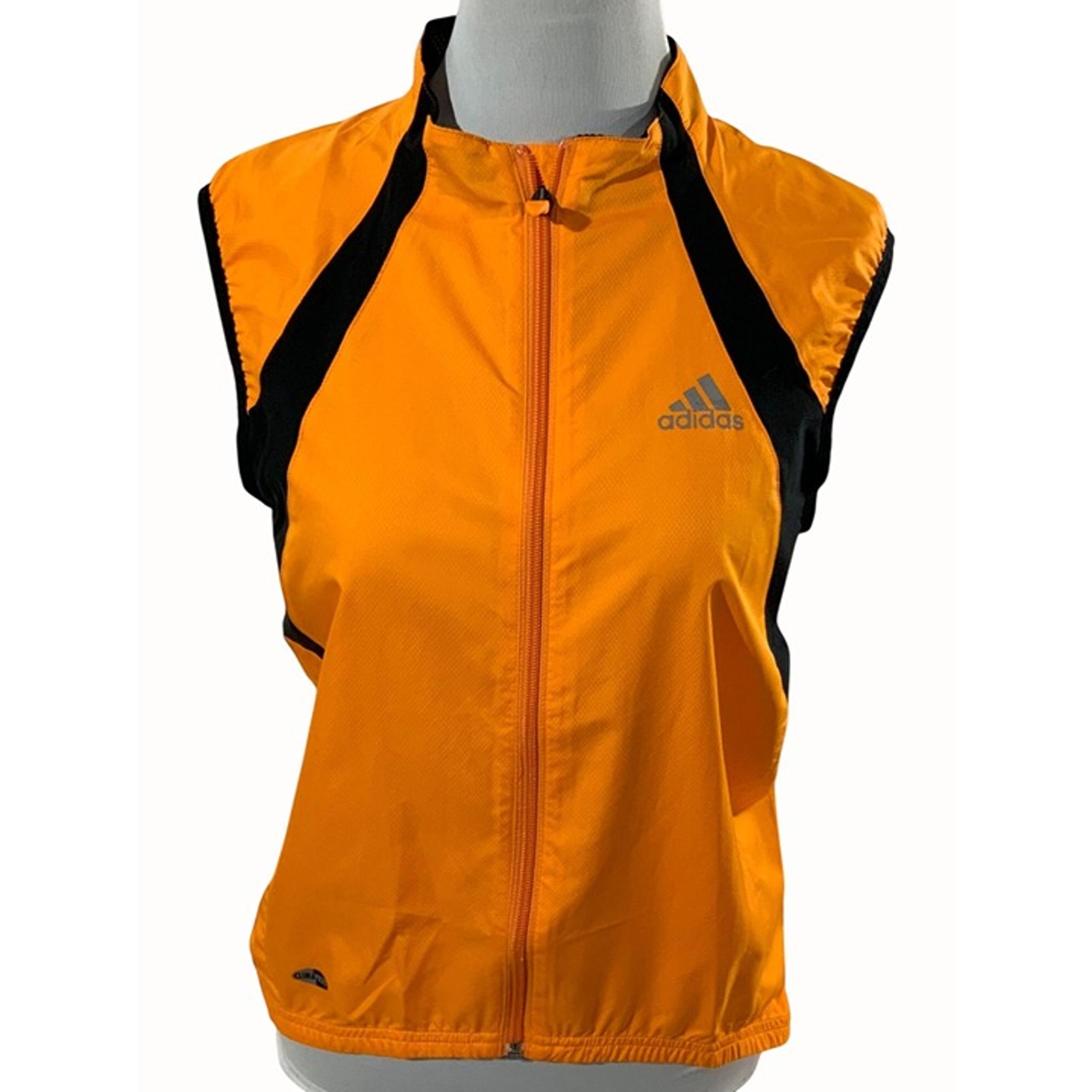 Adidas RSP CPW Reflective Vest Orange Black Sleeveless Size Small Lightweight