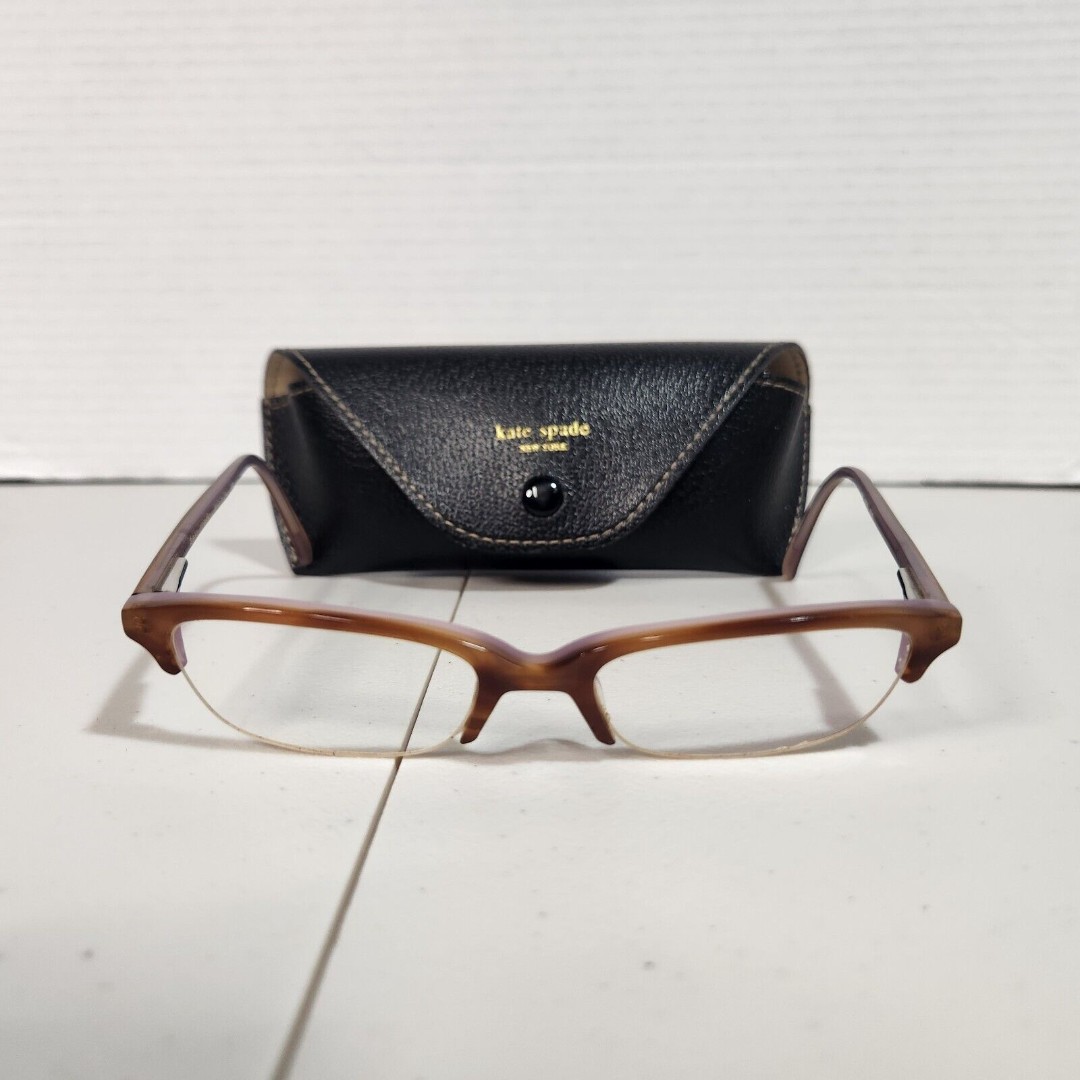 Kate Spade Eyeglasses Effie 0DV5 Tortoise on Lavender Half Rim Italy 50[]17 130