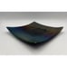 Handmade Iridescent Dichroic Fused Art Glass 8” Square Butterfly Plate Signed KA
