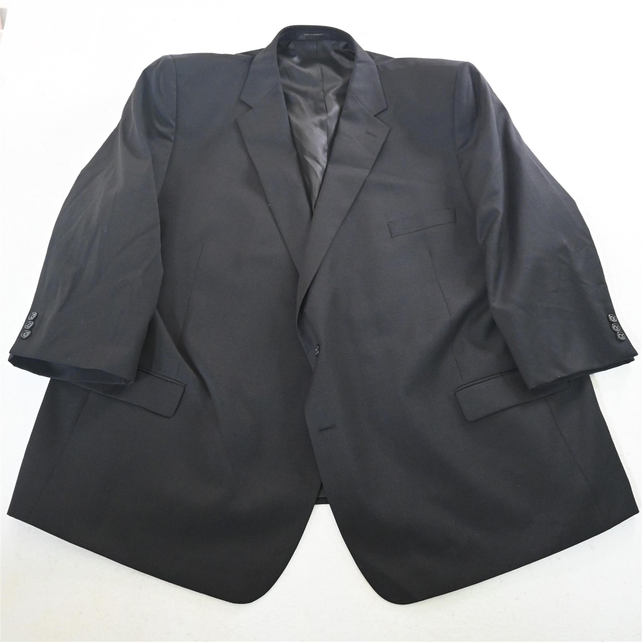 Petrocelli 60R Black Check 100% Wool Mens Blazer Suit Jacket Sport Coat