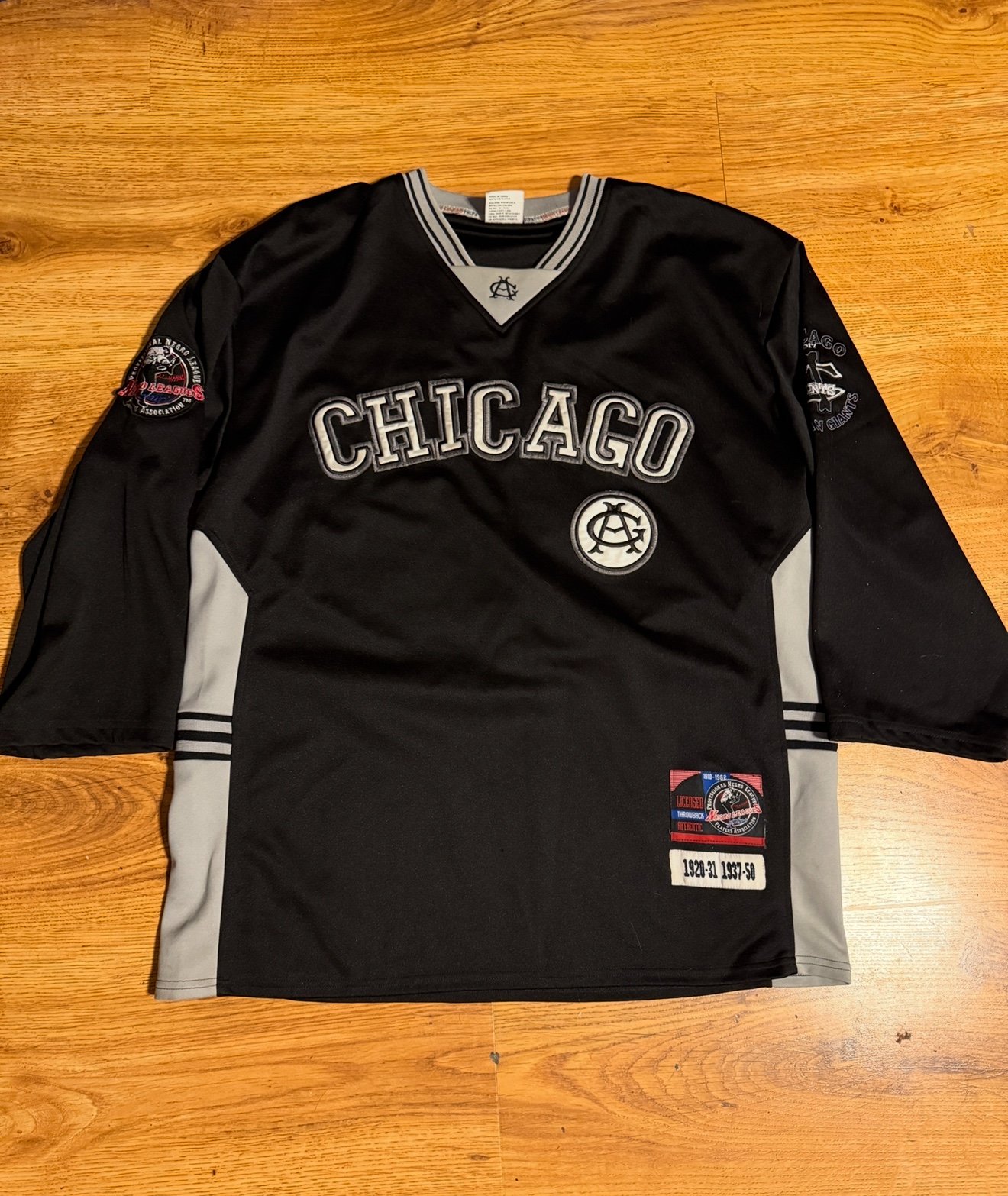 Chicago American Giants Jersey 3XL PNLPA Long Sleeve Baseball RARE