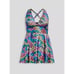 Torrid Swim Dress with Brief Womens 5X Mermaid Iridescent Rainbow Wire Free New